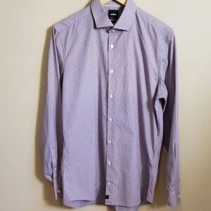 Strellson Long Sleeve Plaid Cotton Top Size 41/16